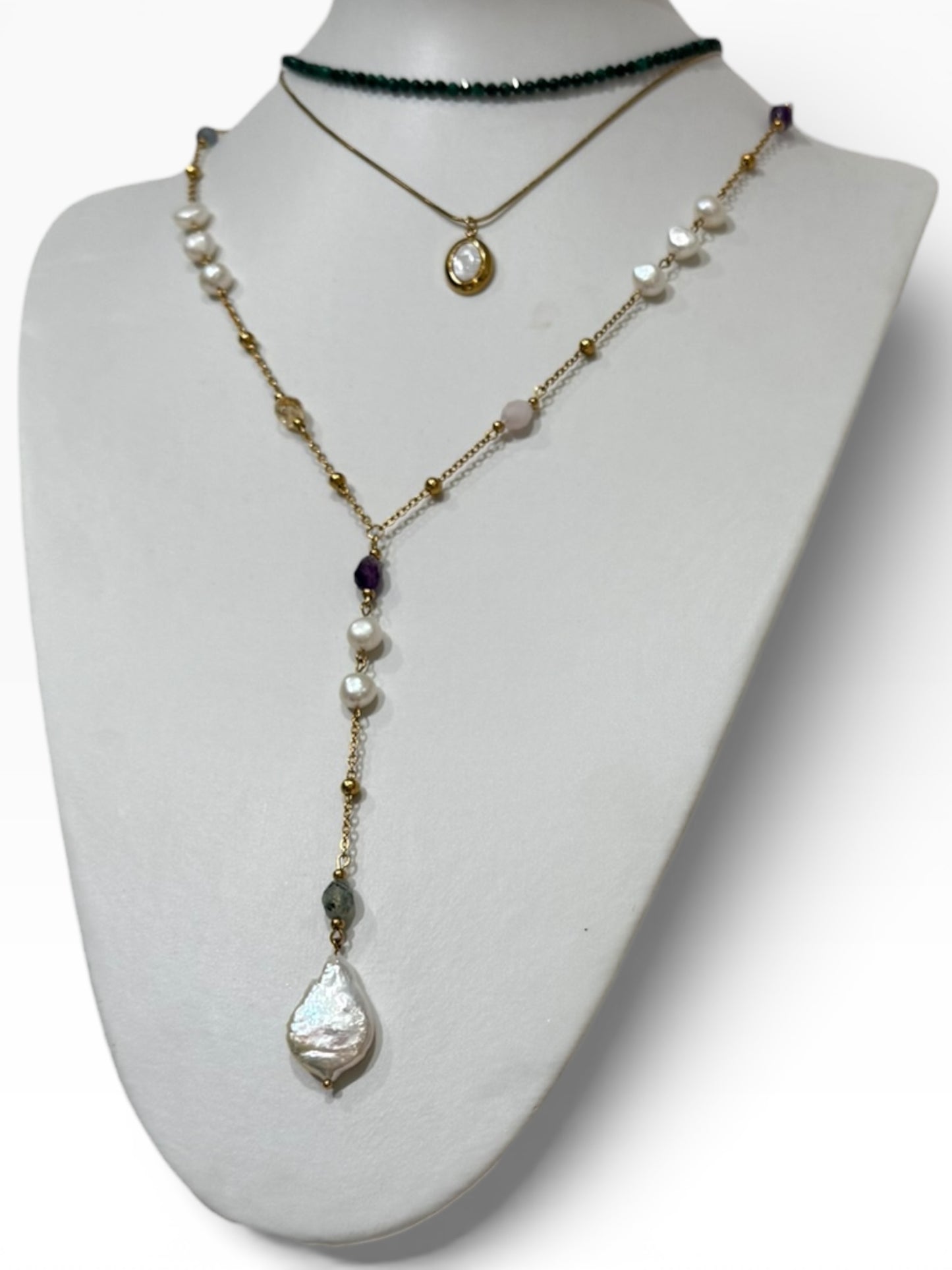 Aurora Mixed Crystal Lariet