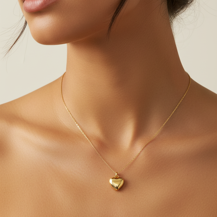 Mini Heart Puff Charm