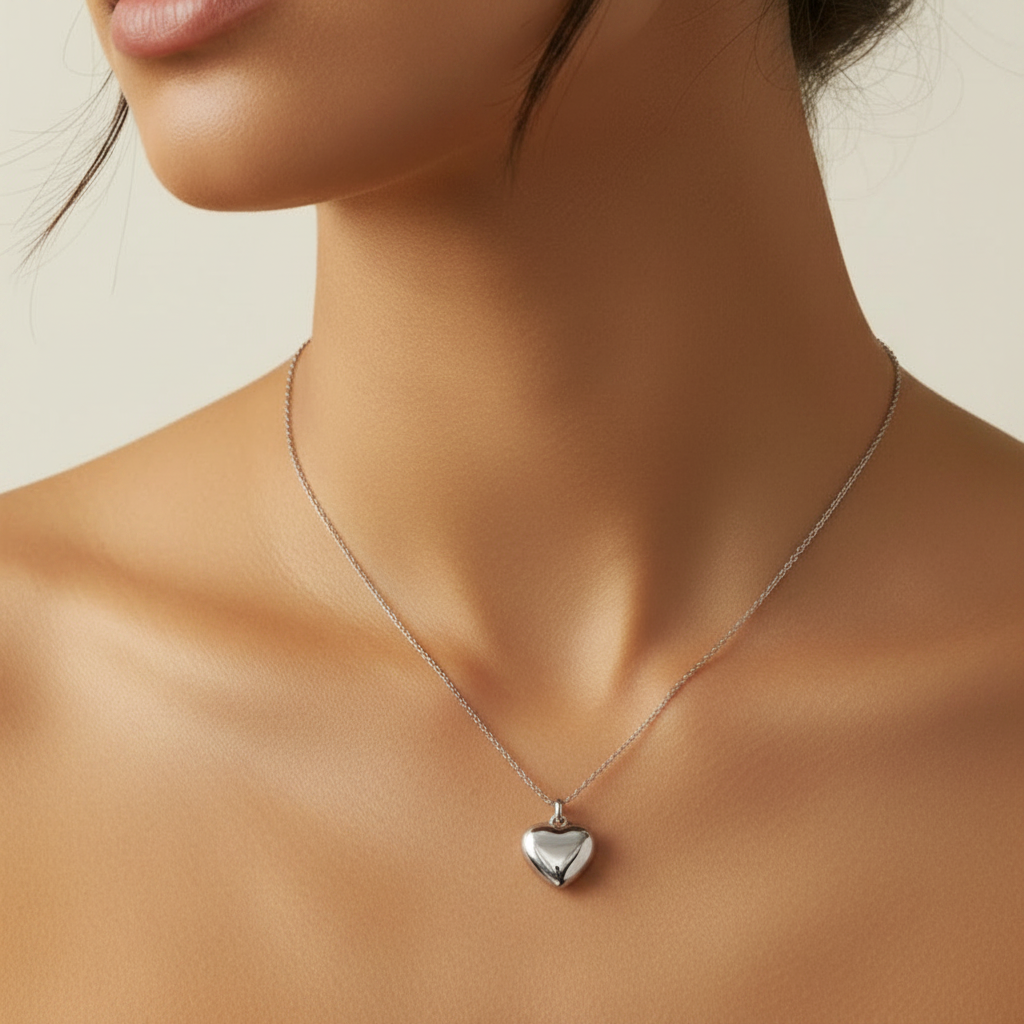 Mini Heart Puff Charm