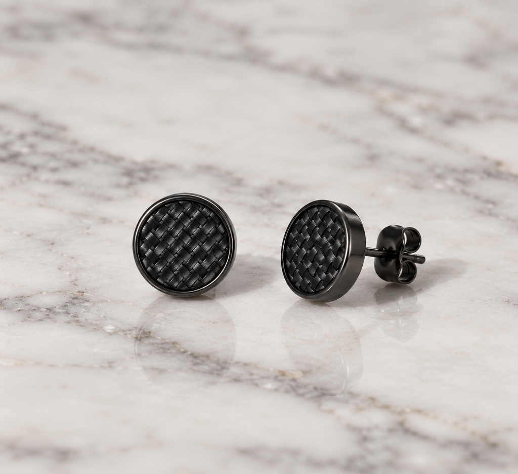 Reflective Black Woven Studs (8 mm)