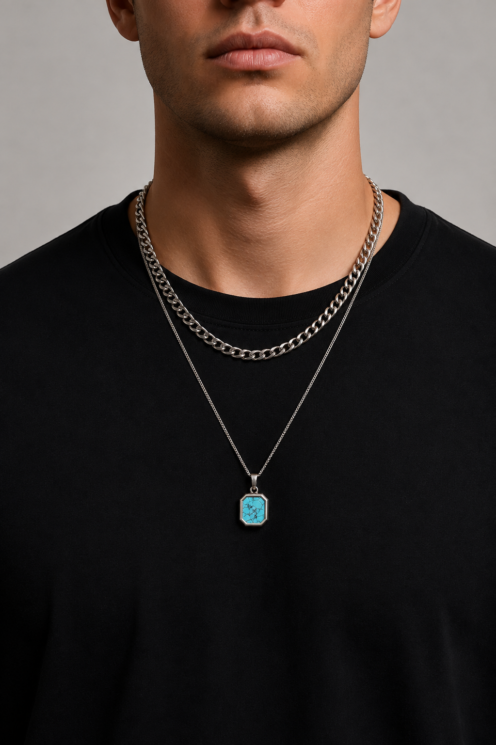 Turquoise Pendant Set