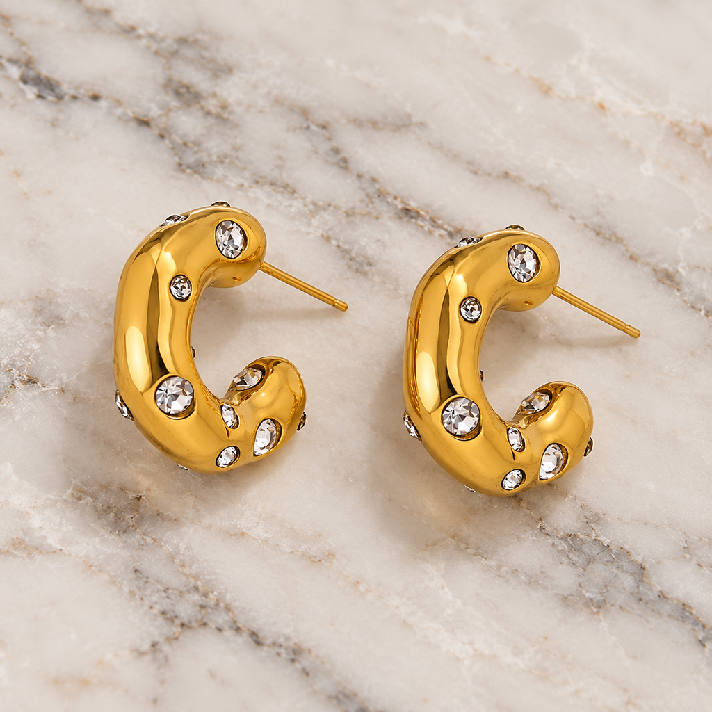 Jennifer Crystal Studded Earring