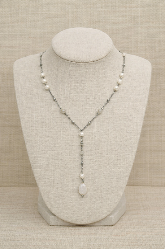Aurora Lariat Quartz Necklace
