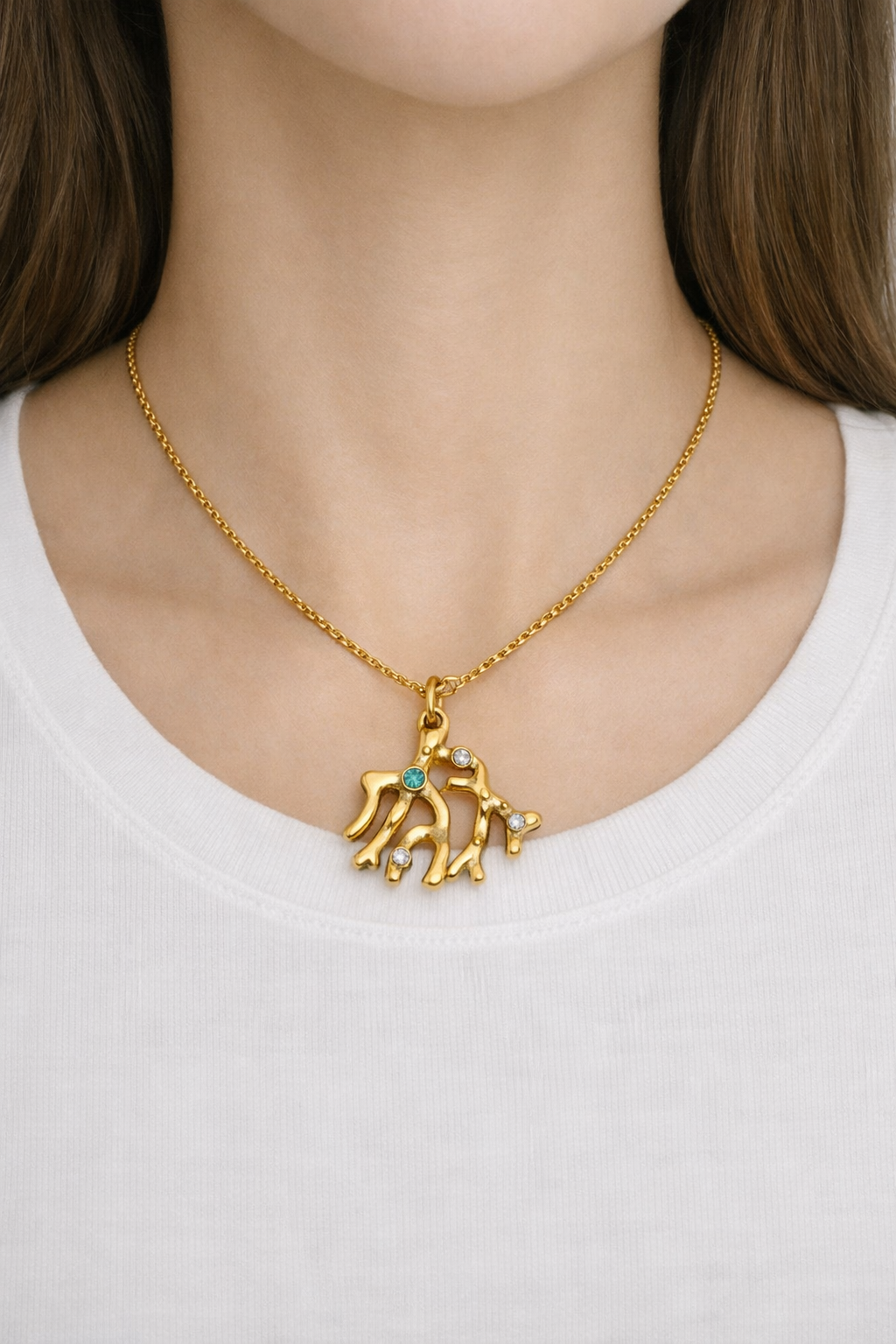 Gold Coral Charm
