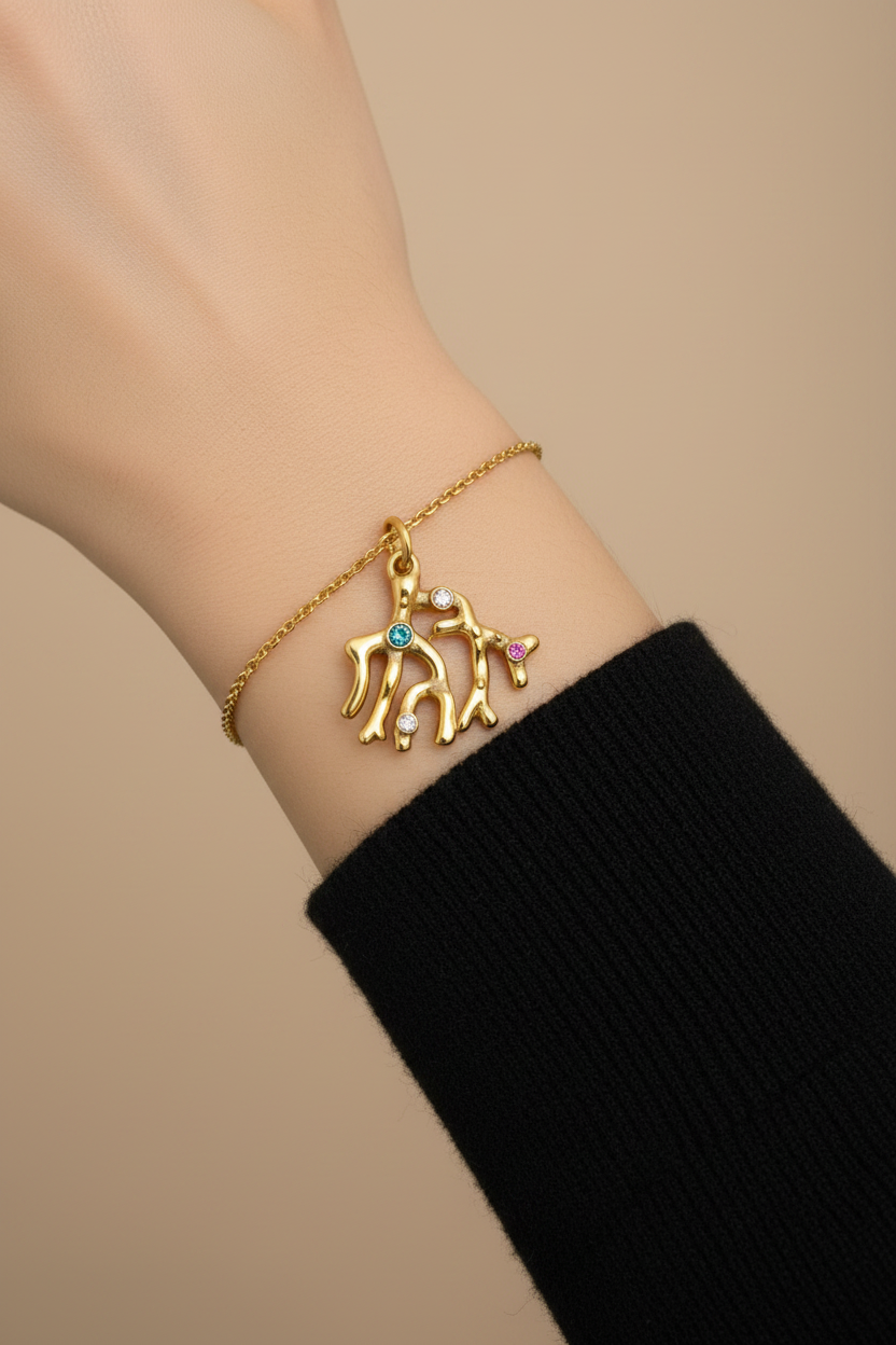 Gold Coral Charm