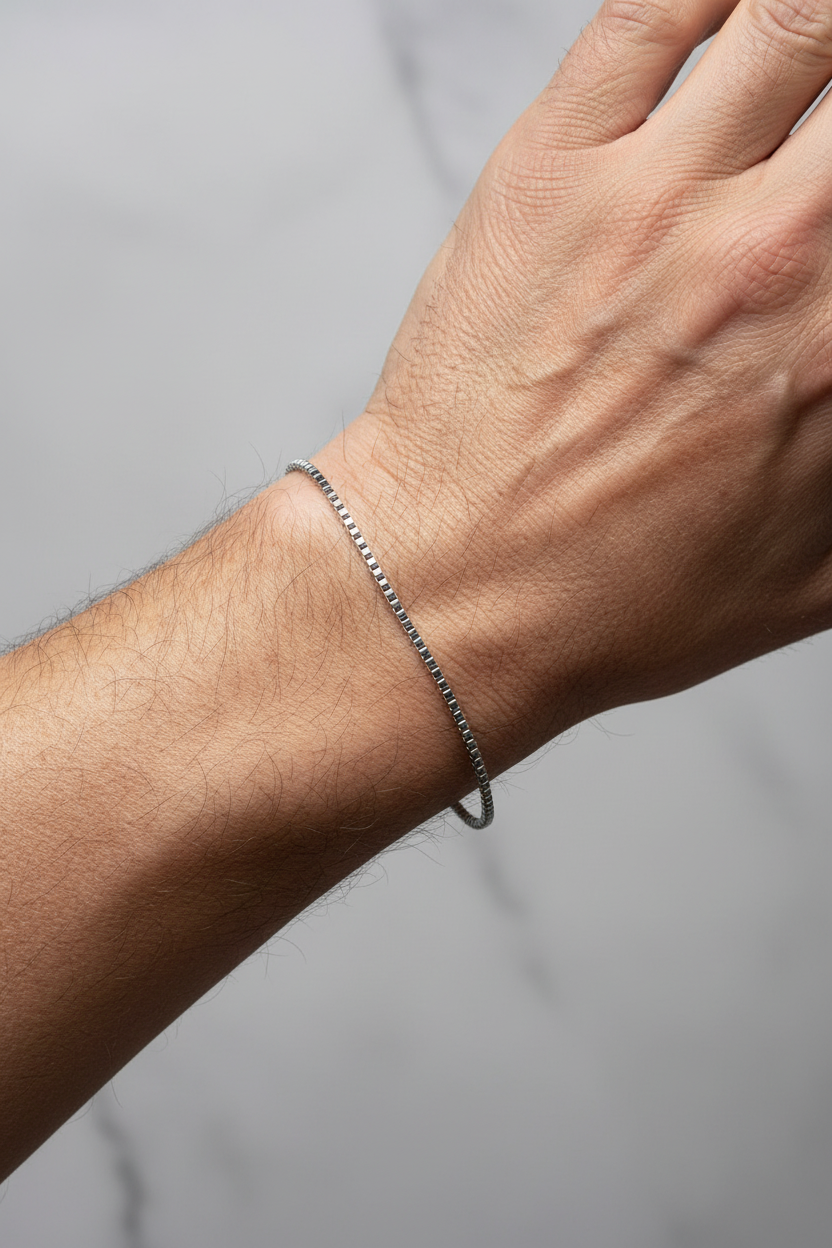 2mm Box Chain Bracelet