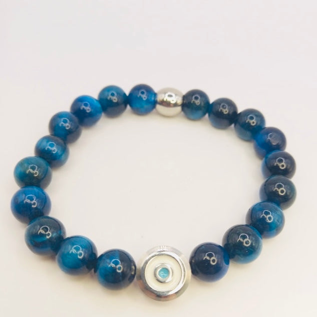 Stainless Steel Eye and Blue Tigers Eye