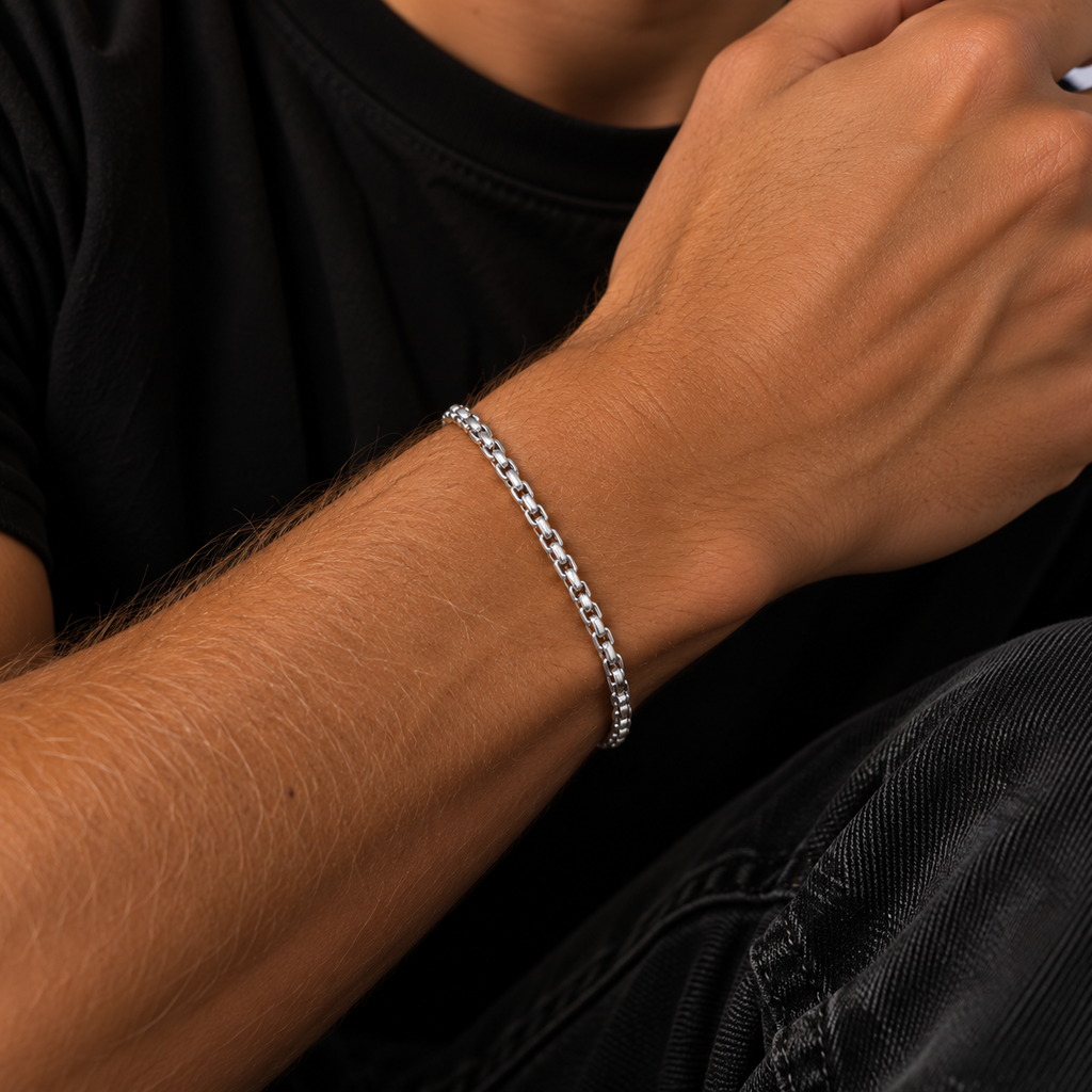 Troy 4mm Rollo Chain Bracelet