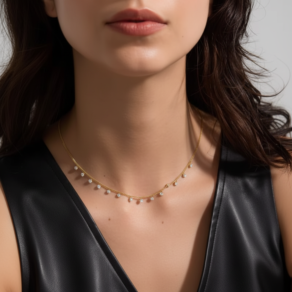 Elyssa Crystal Charm Necklace