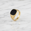 Black Stainless Signet Ring