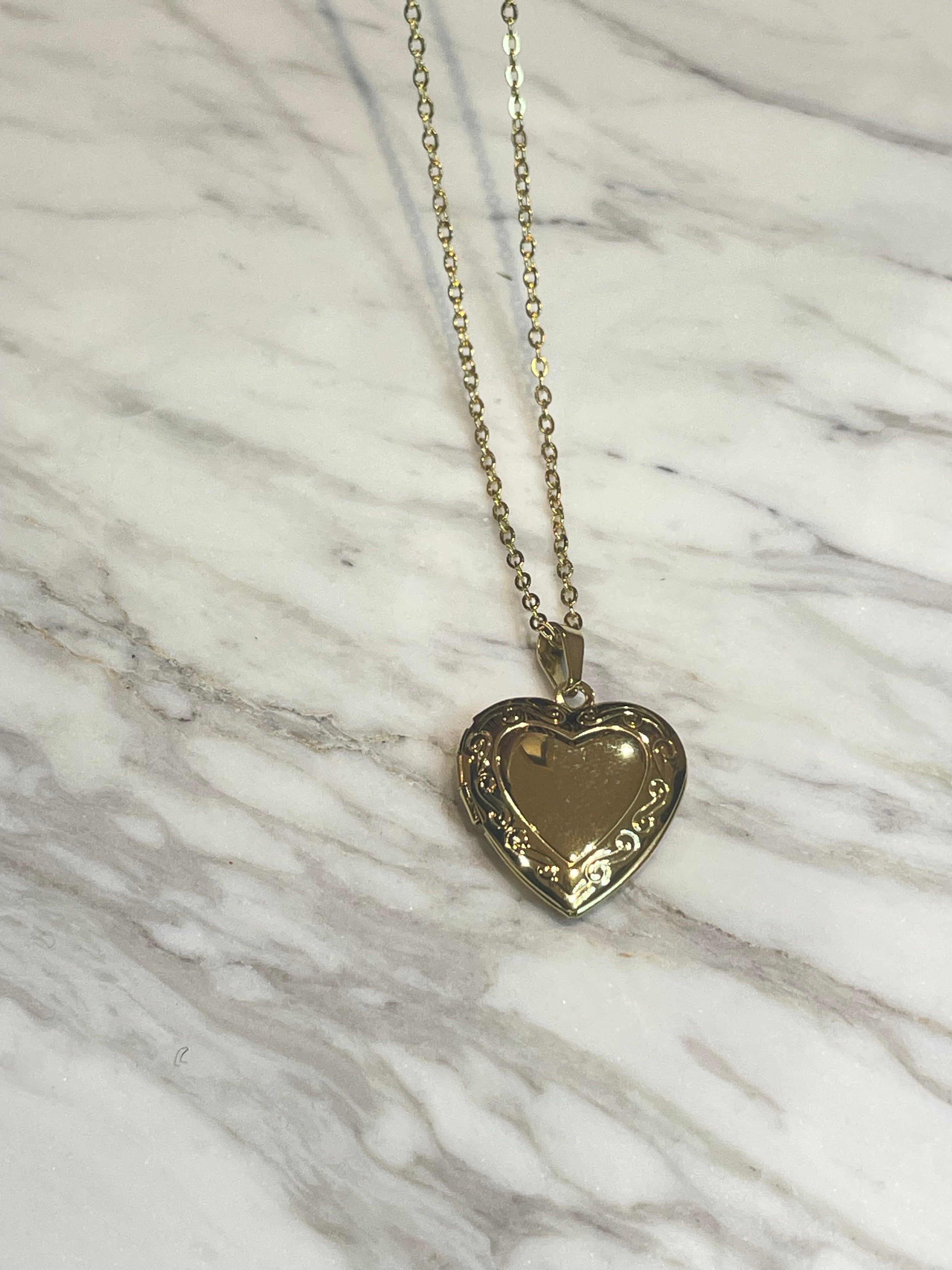 Vintage Heart Locket Necklace