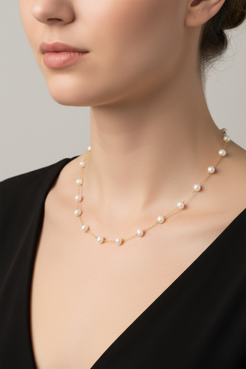 First Piece Necklace Pearl