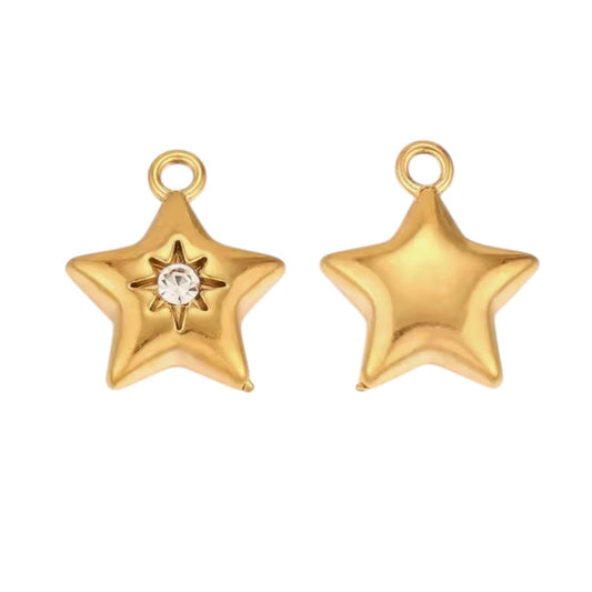 Crystal Puff Star Charm