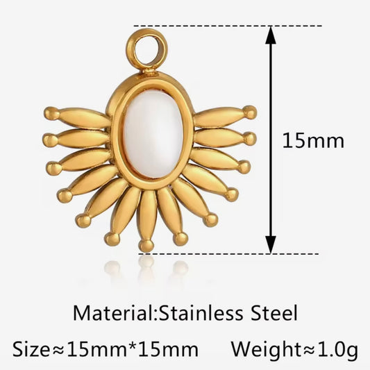 Vintage Mother of Pearl Fan Charm