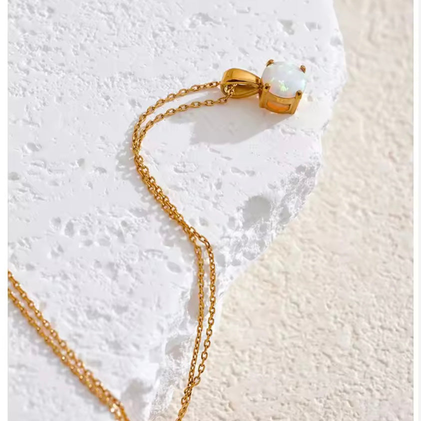 Small Opal Necklace