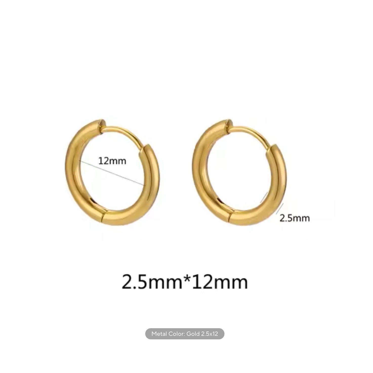 2.5mm Thick Stainless Steel Hoops