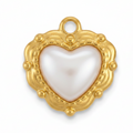 Vintage Mother of Pearl Small Heart Charm