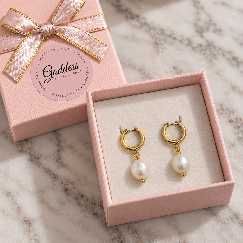 Pearl Hoop Earrings
