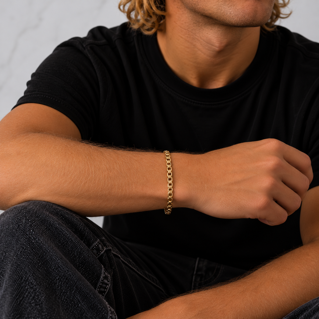Troy 4mm Rollo Chain Bracelet