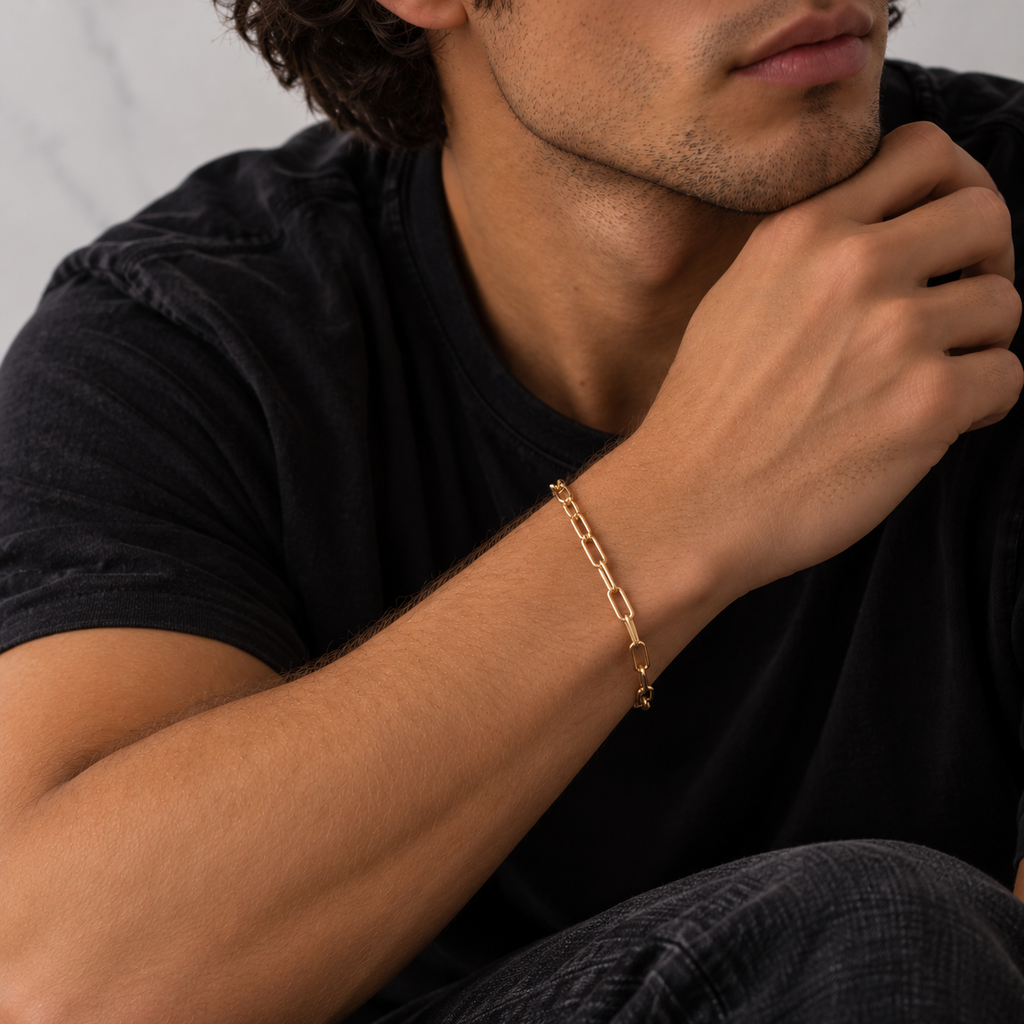 Dimitris Paperclip Chain Bracelet 6.5mm x 2.5mm