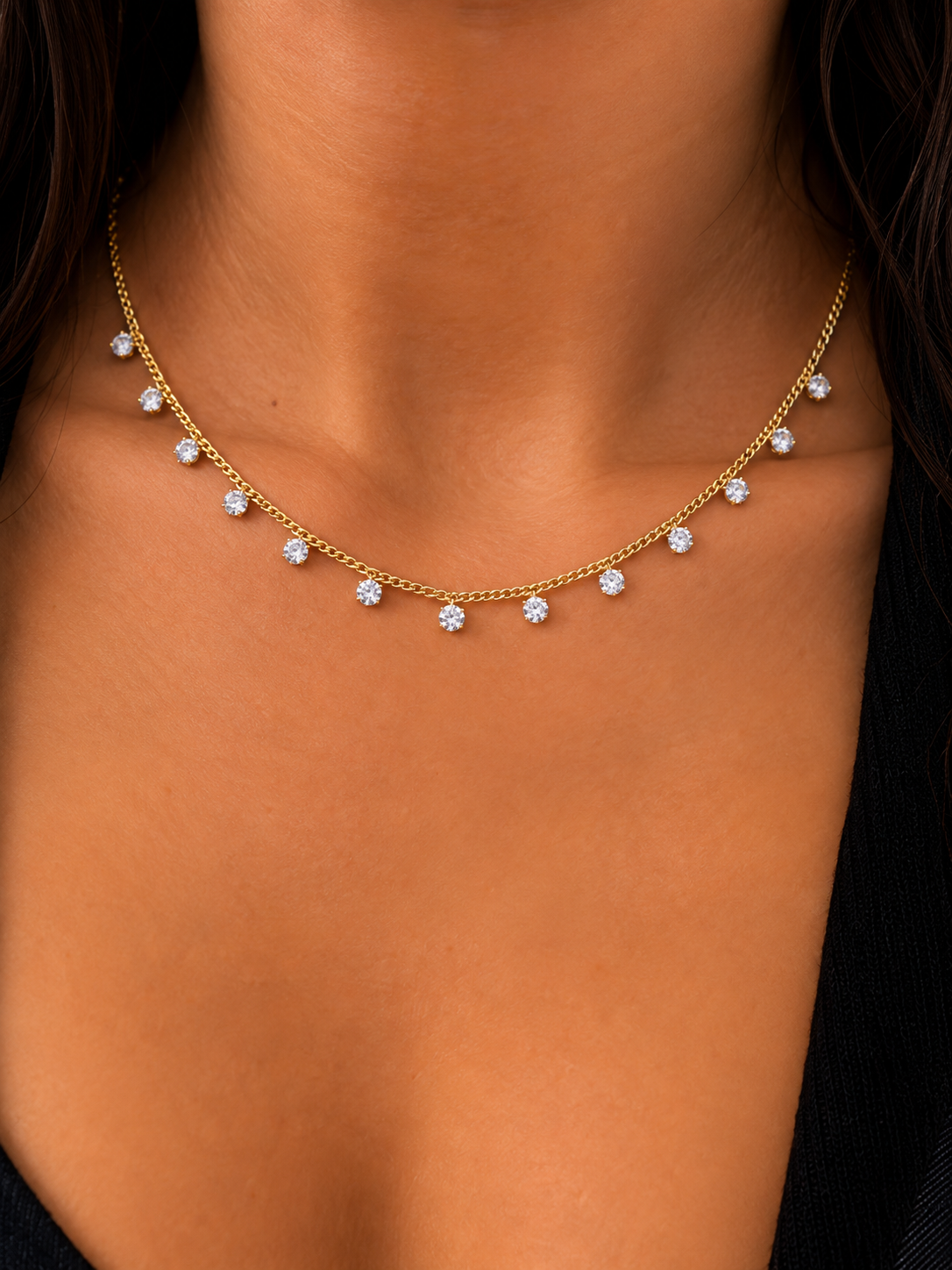 Elyssa Crystal Charm Necklace