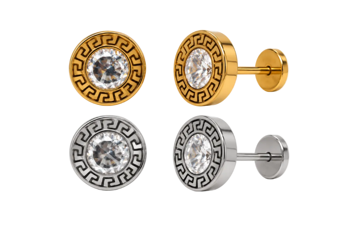 Greek Key Earrings