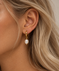 Pearl Hoop Earrings