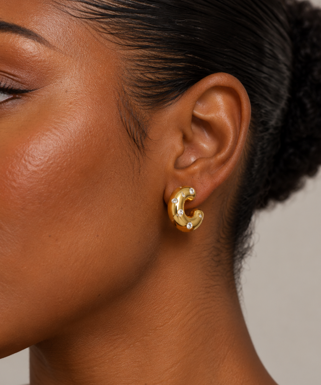 Jennifer Crystal Studded Earring