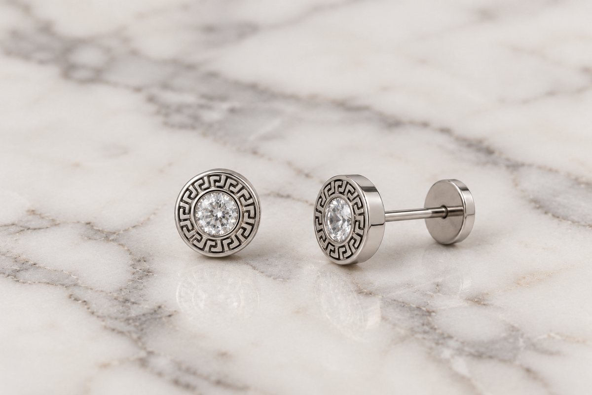 Greek Key Earrings