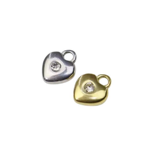 Mini Crystal Heart Charm