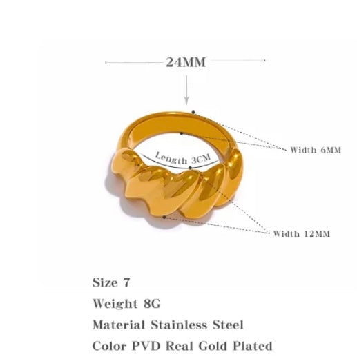 Joanne Croissant Dome Ring