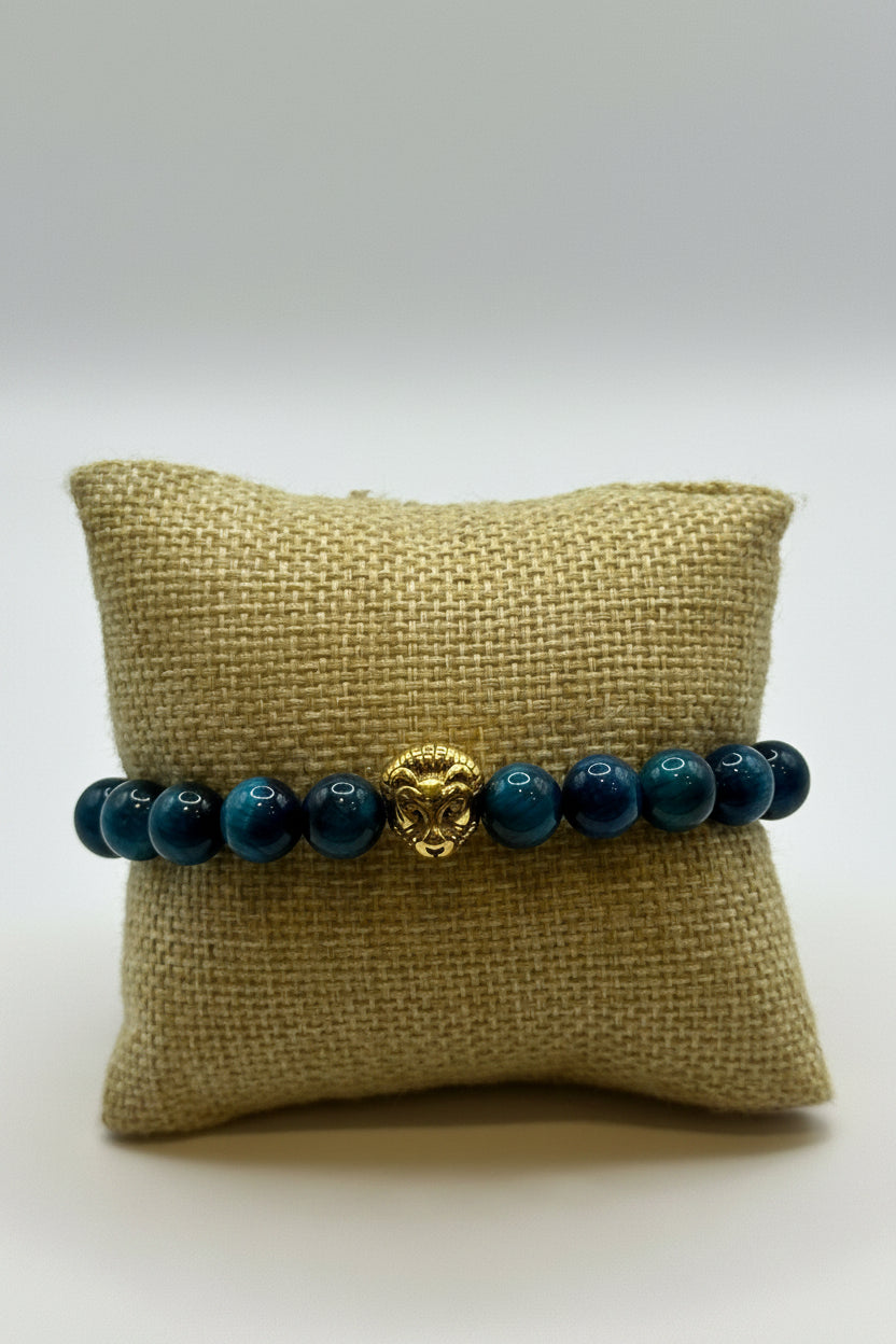 Blue Tigers Eye Leo Bracelet