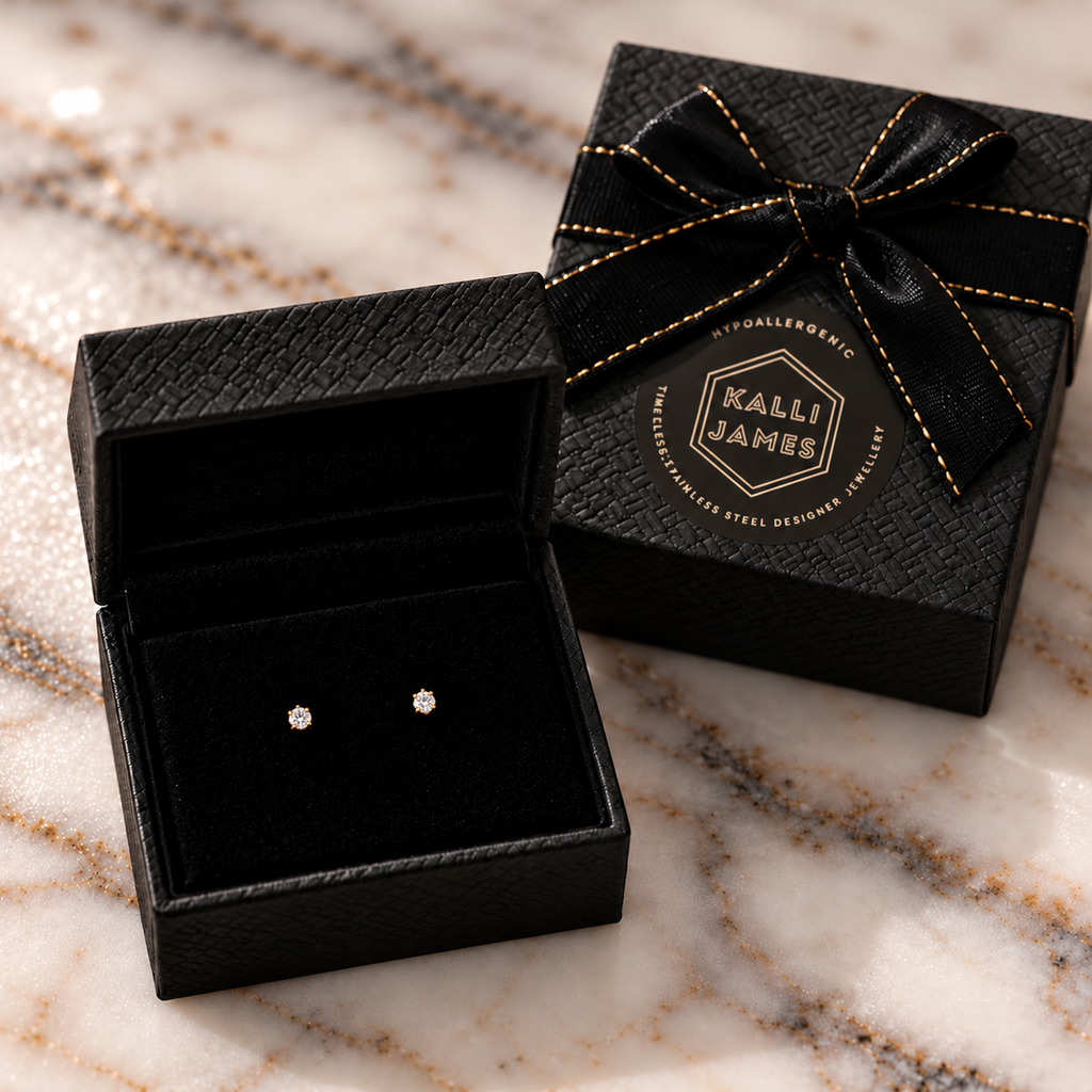 2 mm Gold Plated Theo Studs