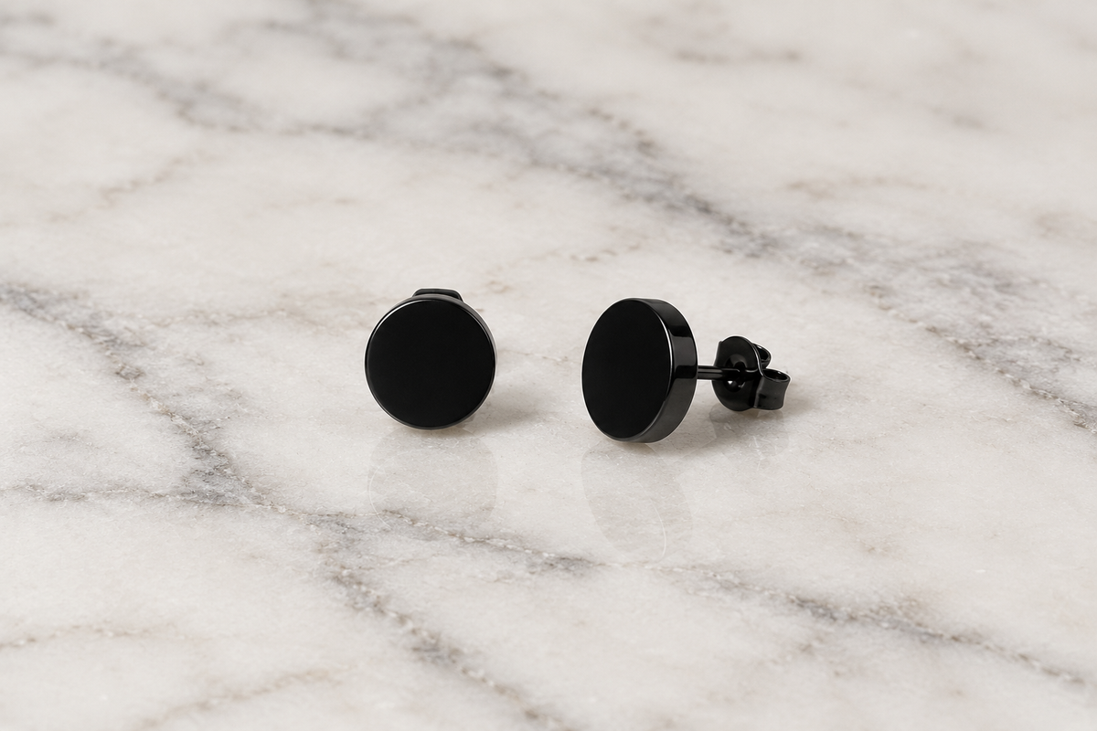 Flat Black Studs (8 mm)