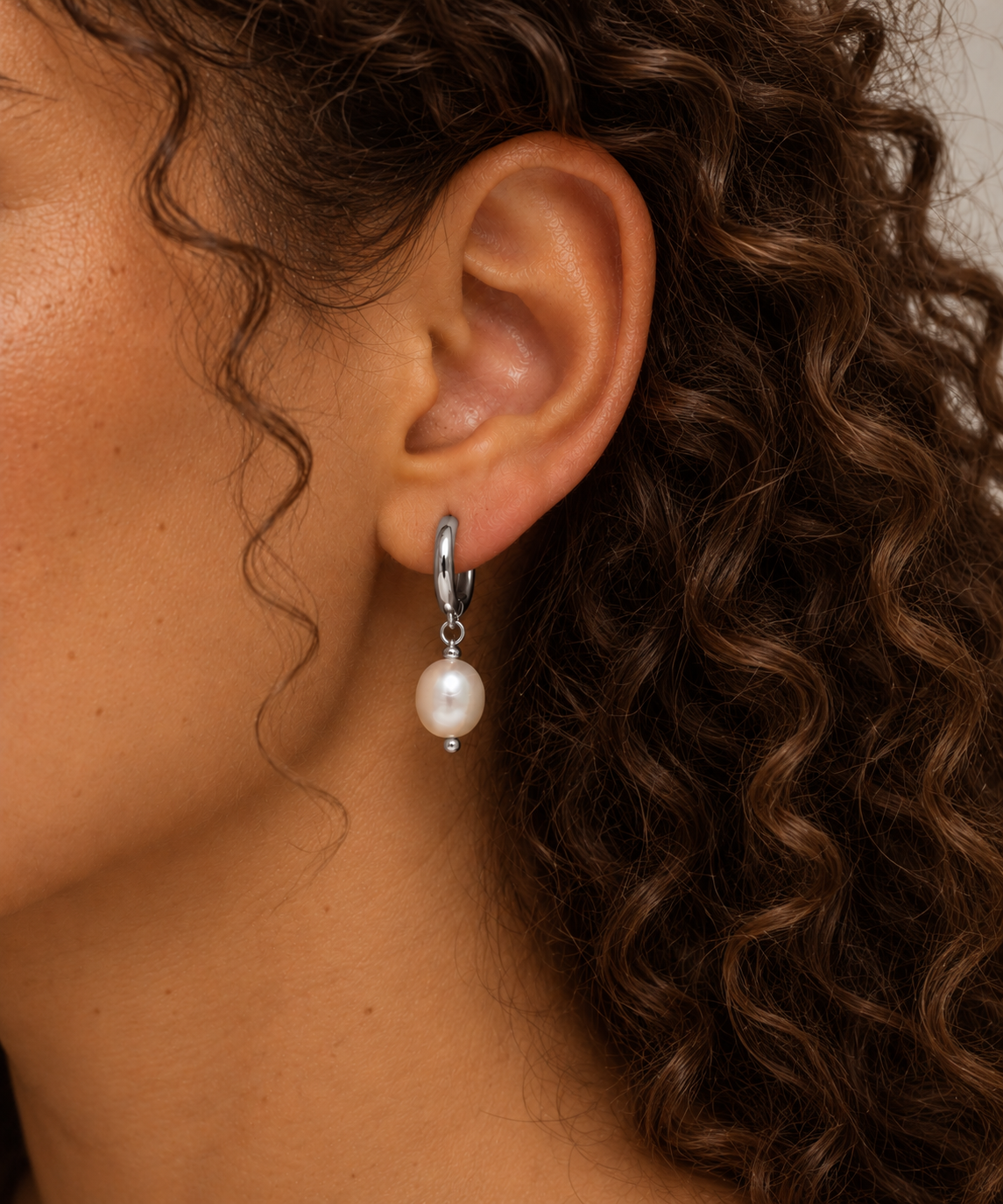 Pearl Hoop Earrings