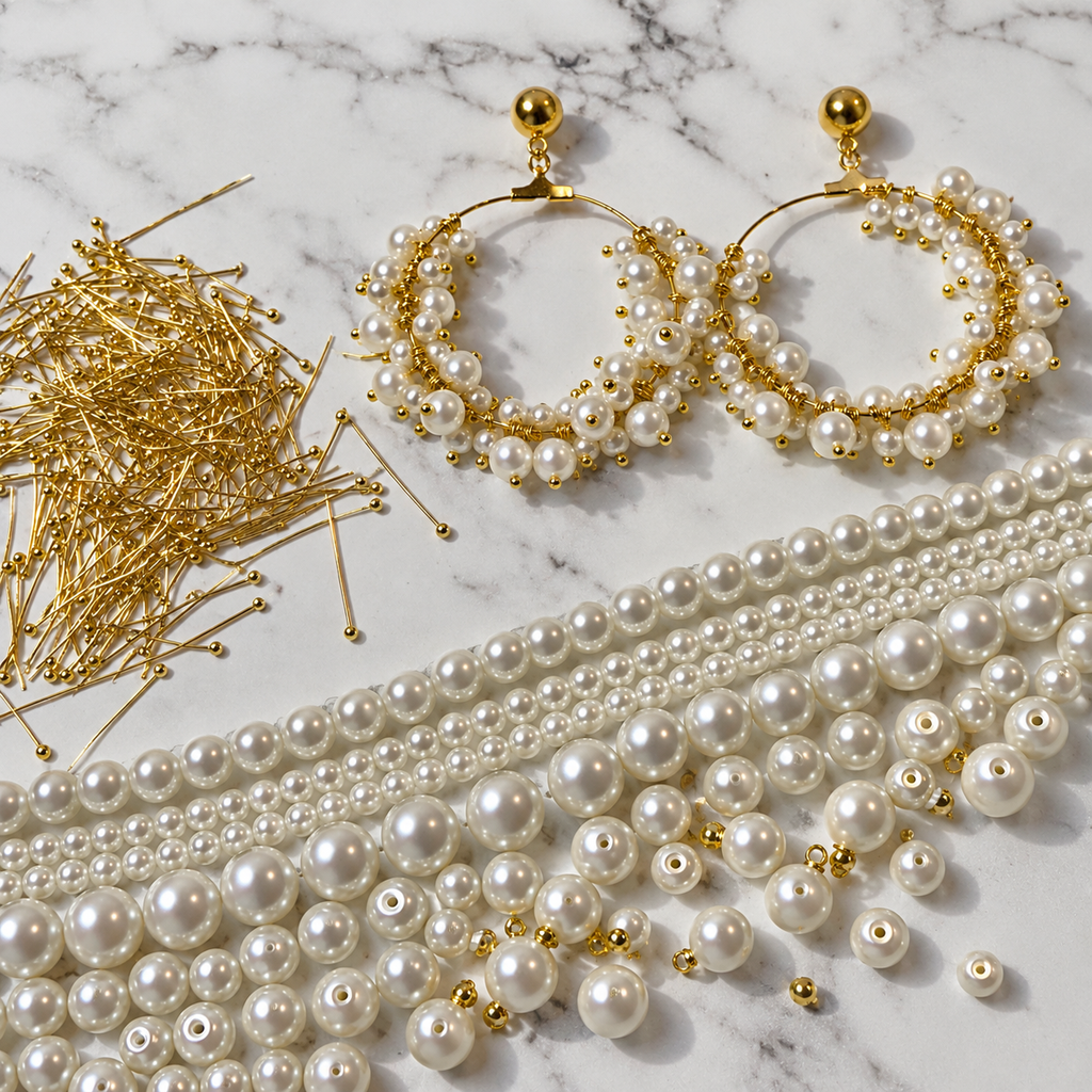 Clio Beaded Pearl Earrings