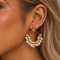 Clio Beaded Pearl Earrings