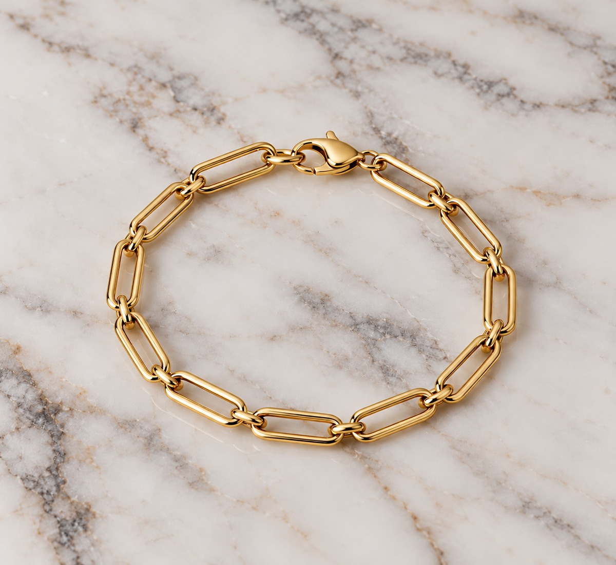 Kostas 12mm × 4mm Paperclip Chain Bracelet