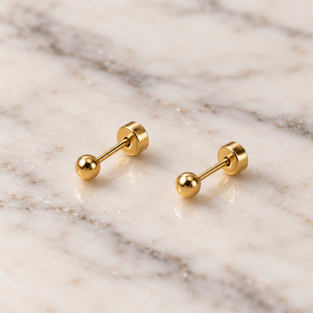 2mm Gold Ball Studs