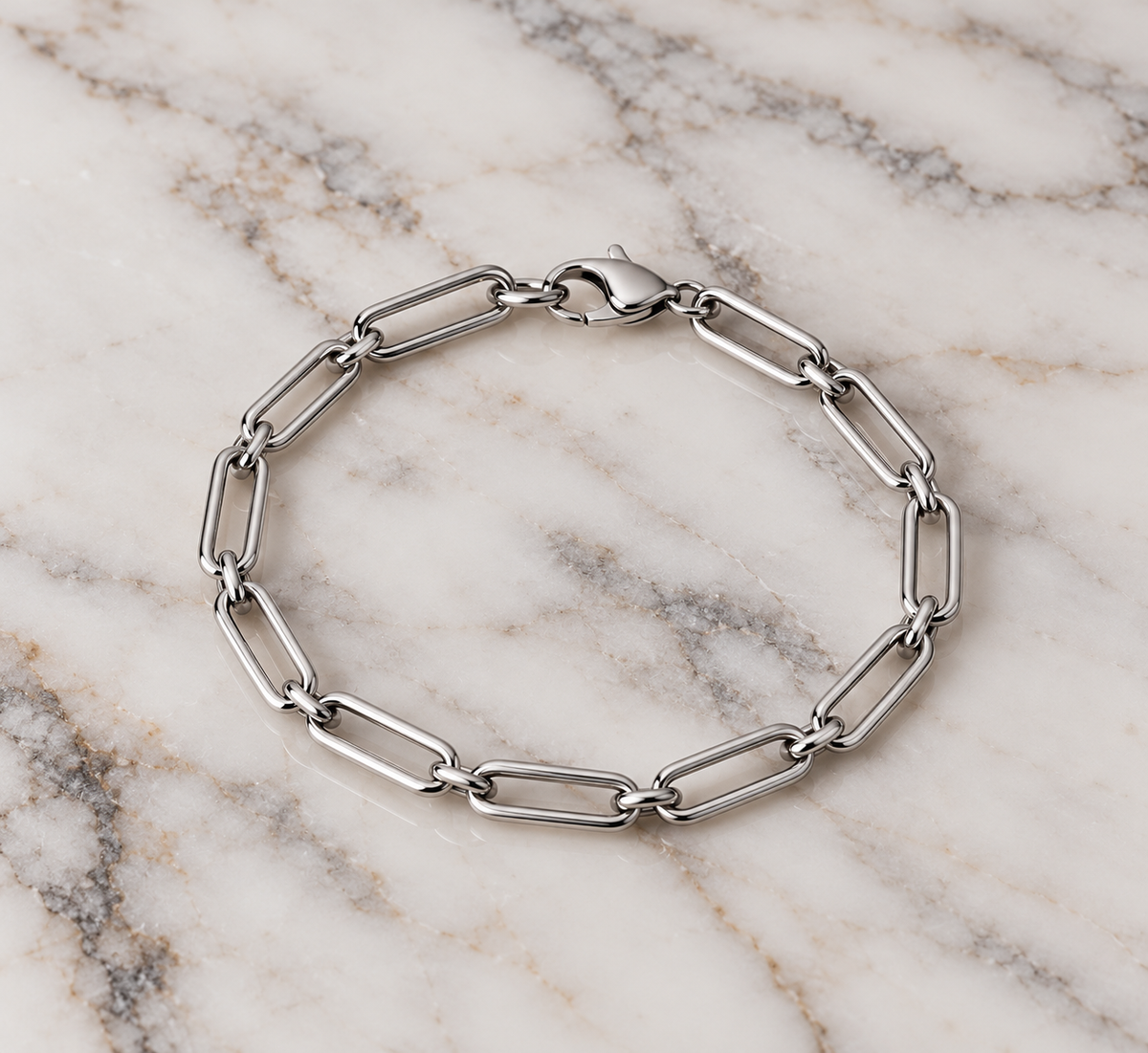 Kostas 12mm × 4mm Paperclip Chain Bracelet
