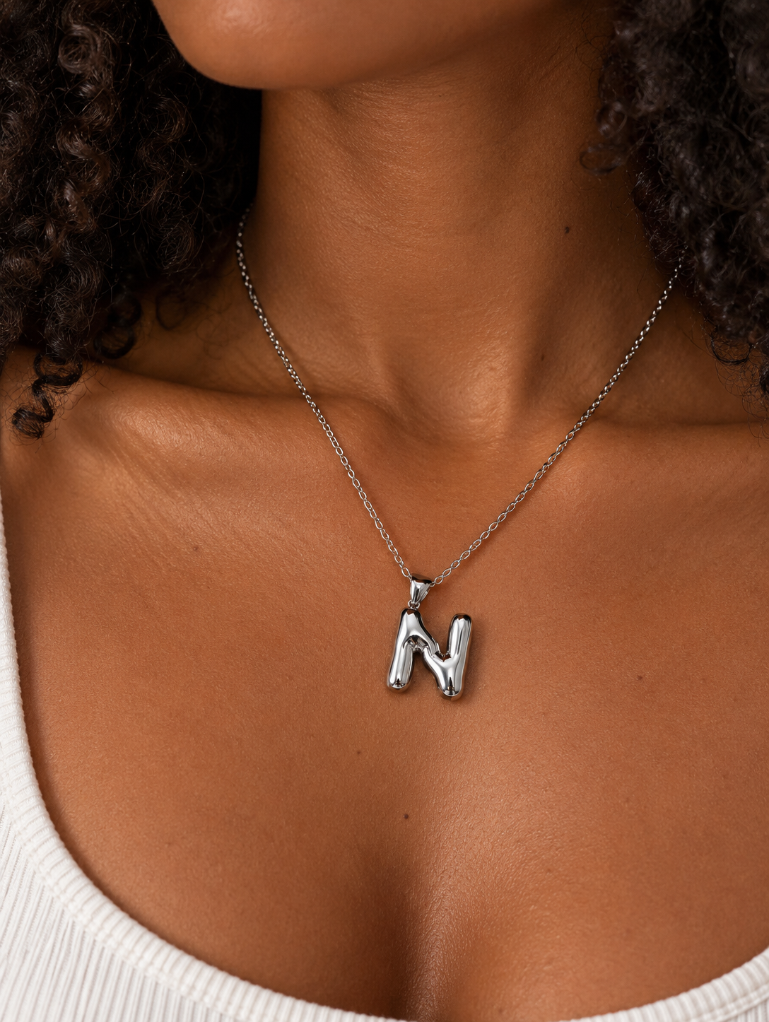 Bubble Initial Necklaces