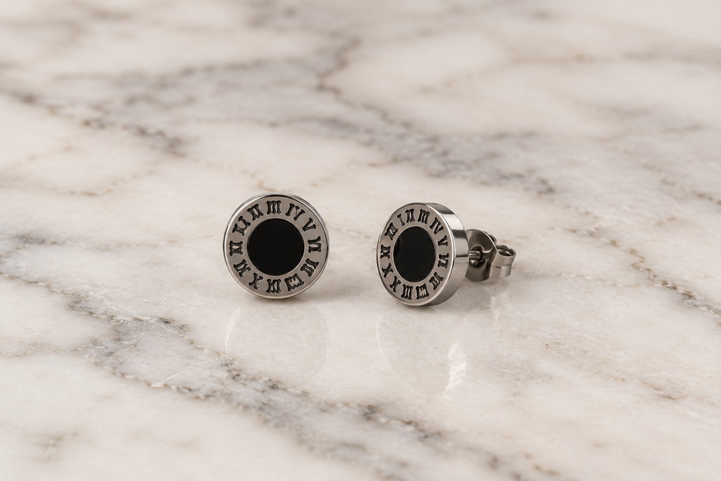 Black Stainless Steel Roman Studs (8mm)