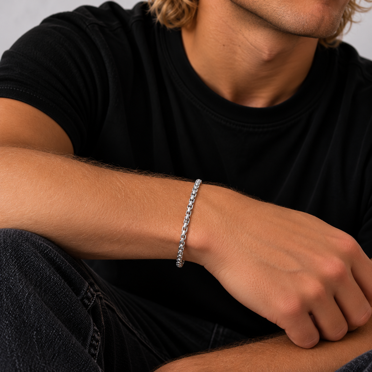 Troy 4mm Rollo Chain Bracelet
