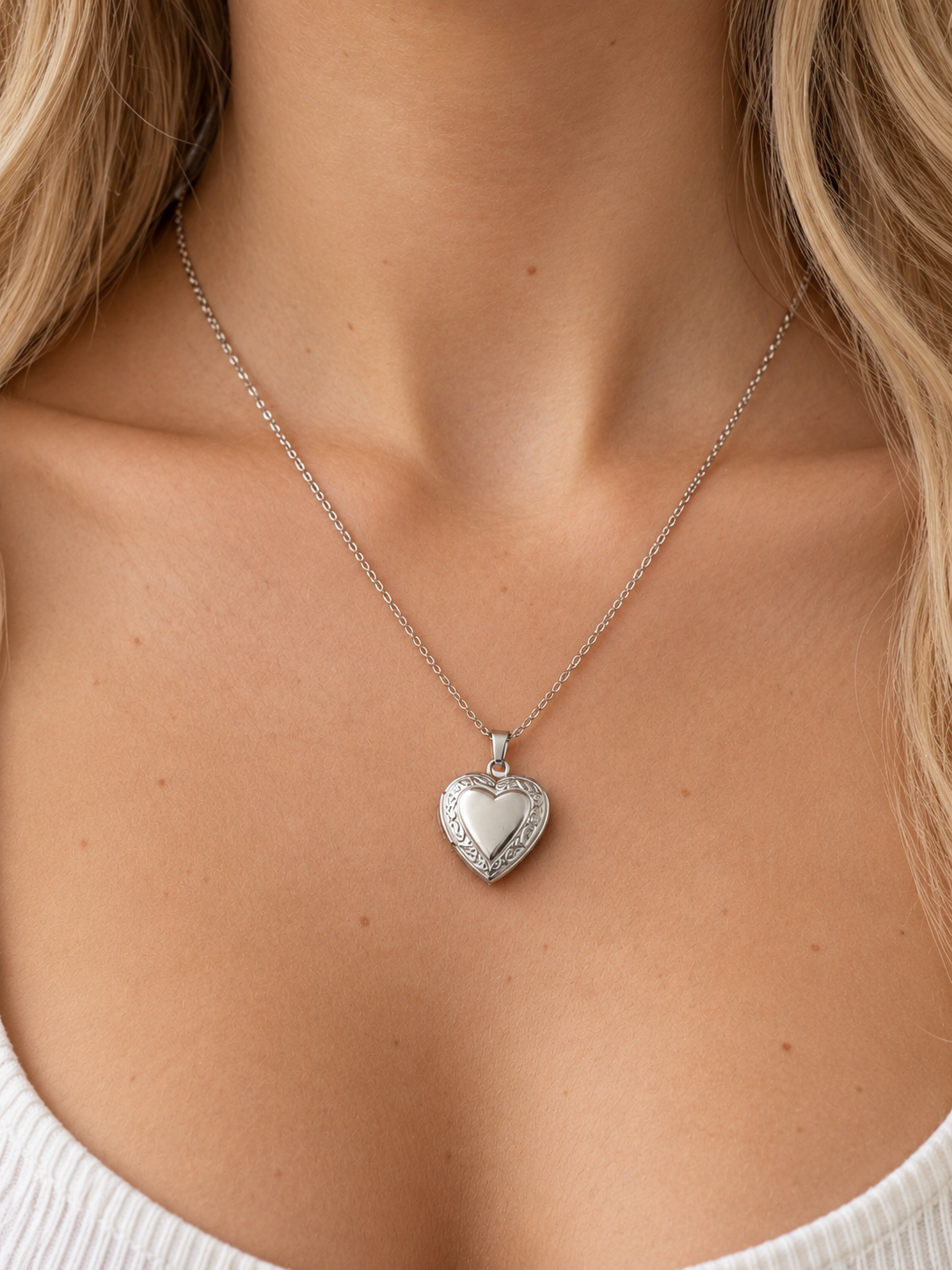 Vintage Heart Locket Necklace