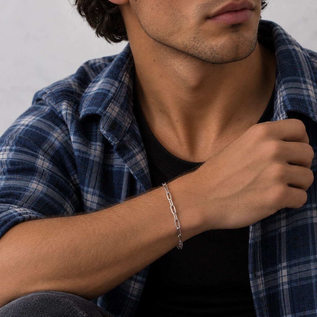 Dimitris Paperclip Chain Bracelet 6.5mm x 2.5mm