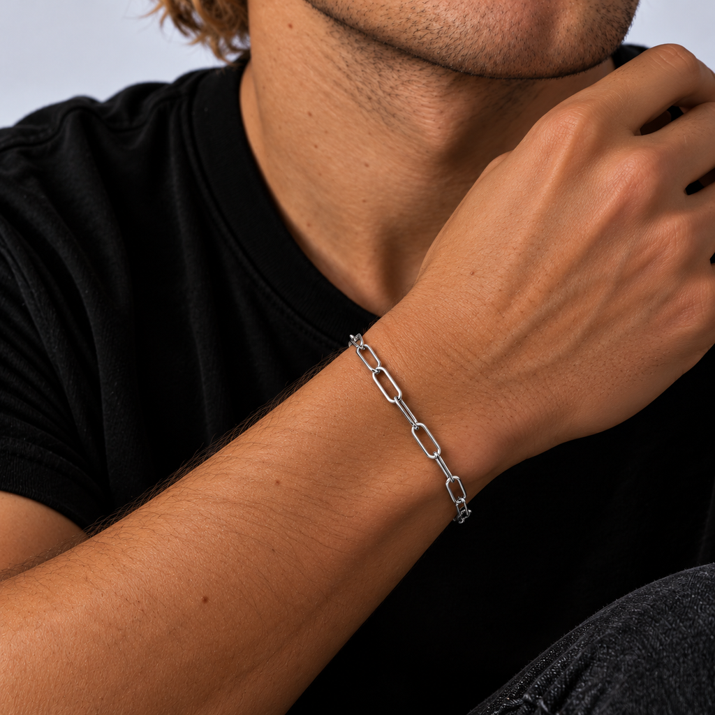 Kostas 12mm × 4mm Paperclip Chain Bracelet