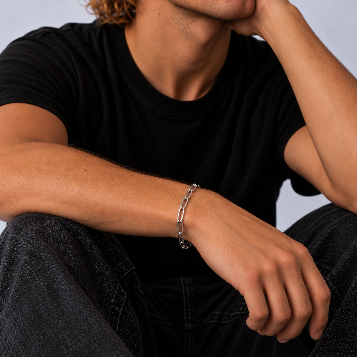 Kostas 12mm × 4mm Paperclip Chain Bracelet