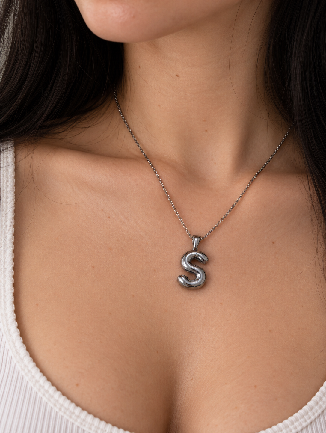 Bubble Initial Necklaces