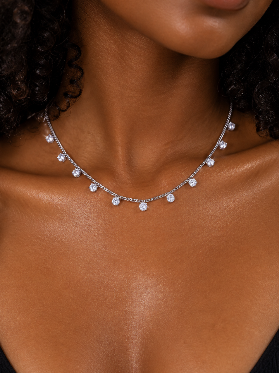 Elyssa Crystal Charm Necklace