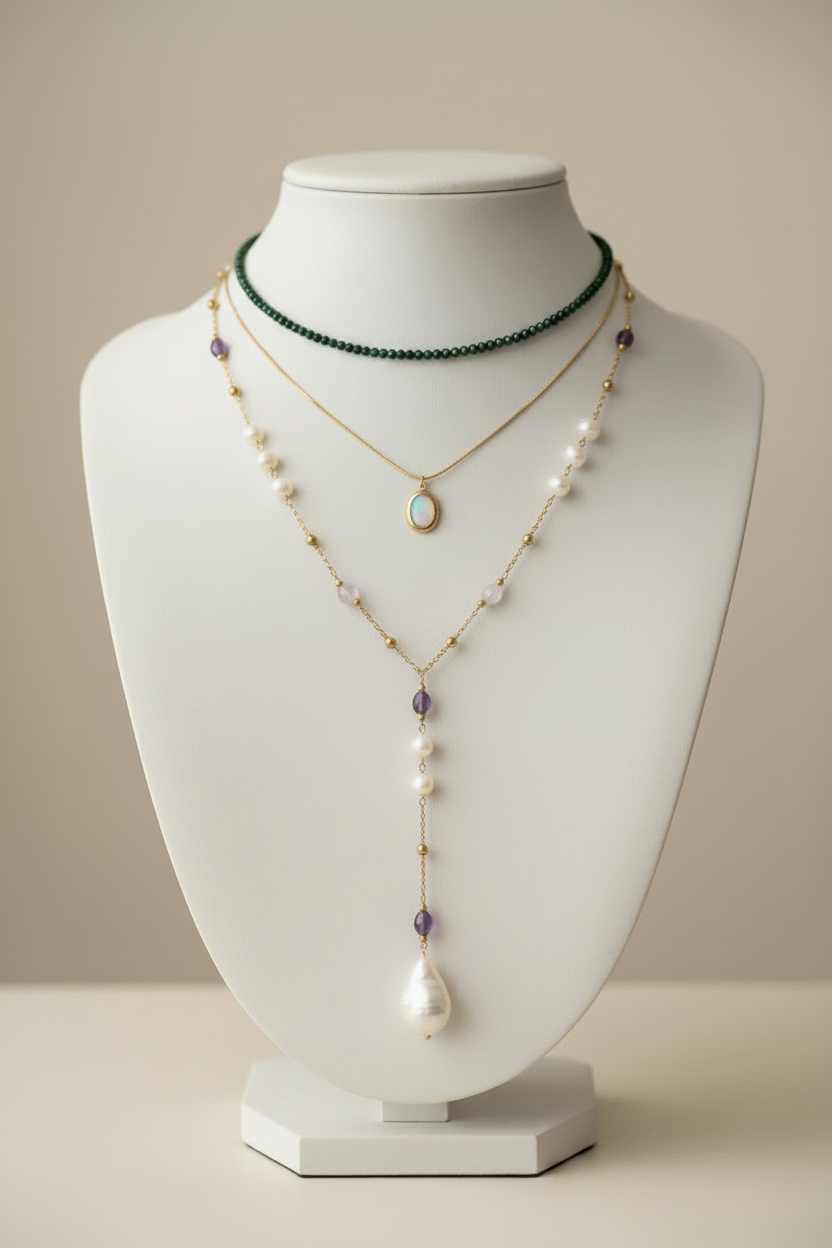 Aurora Mixed Crystal Lariet